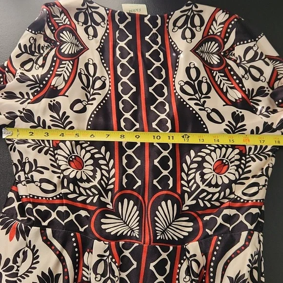 Farm Rio Passion Scarf Black Wrap Dress Size Small NWT - Picture 11 of 13